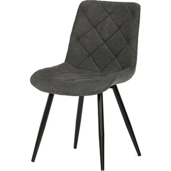 Jídelní židle Židle jídelní, šedá látka, nohy černá kov