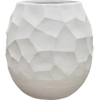 Květináč Baq Polystone Nathan James Balloon Pueter White Ø 60 cm / V 63 cm