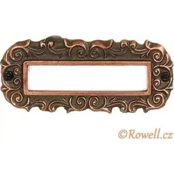 Nábytkové kování J1 Jmenovka staroměď