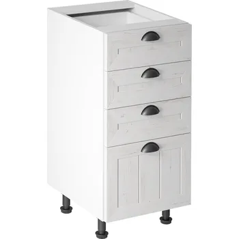 Kuchyňská skříňka Kuchyňská dolní skřínka - PROWANSJA D40S4, Bílá/Borovice Andersen