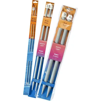 Nástroj na niť a příze Jehlice pletací Pony č. 20 - plastové, 35 cm