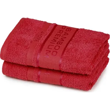 Ručník 4Home Bamboo Premium ručník červená, 50 x 100 cm, sada 2 ks