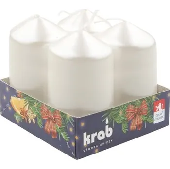 Svíčka Adventní svíčky, bílý lak 40 x 80 mm (Bílá lakovaná)