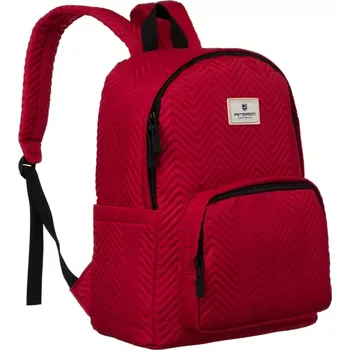 Městský batoh Červený batoh Peterson PT777 (Moderní dámský červený batoh 41 x 30 x 17 cm )