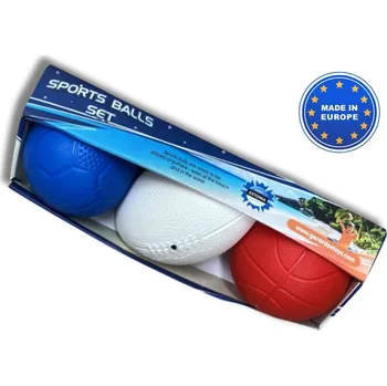 Sada 3 měkkých sportovních míčů Gerardo’s Toys