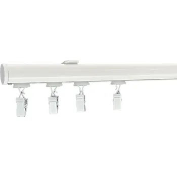 Garnýž Kovovégarnýže.cz Kolejnice Deco wave bílá lesklá Délka: 501-600cm