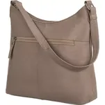 Velká kožená kabelka PT610 (Dámská prostorná kabelka + peněženka z přírodní kůže, béžová)