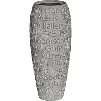 Květináč Baq Polystone Coated Depart Emperor Raw Grey Ø 39 cm / V 90 cm