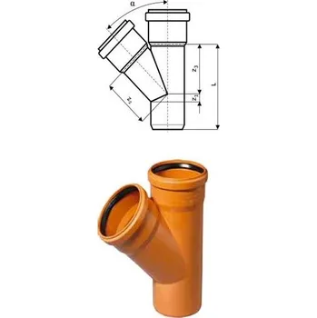 kanalizace Osma KGEA odbočka kanalizační 200/125/45° 223320