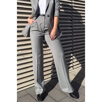 Dámské kalhoty MaxMara Dámské kalhoty Max Mara ANFORA 2516131101650 šedé Velikost: 36