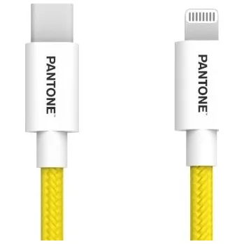 Datový kabel PANTONE KABEL MFI USB-C - LIGHTNING 1,5M, 3A, 60W, ŽLUTÝ [GSM174230]