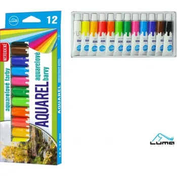 Vodová barva LUMA Aquarelové barvy 12 barev 12ml
