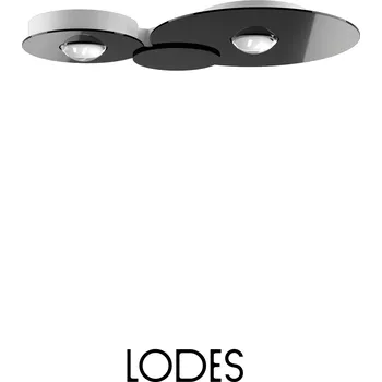 Lodes LED stropní svítidlo Bugia Double, d. 52,5 cm, 2x15W Barva: Černá, Teplota světla: 3000K - teplá bílá