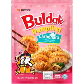 Pirohy Knedlíčky Buldak Hot Chicken Carbonara mražené 700g Samyang