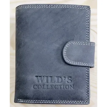 Peněženka Pánská kožená peněženka s přezkou Wild´s Collection grey
