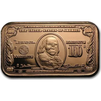 Replika bankovky Benjamina Franklina v hodnotě 100 dolarů 1 Oz