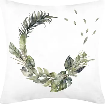Povlak na dekorativní polštářek DARRÉ Bavlněný povlak na polštář Tropická oáza - věneček Velikost: 40 x 40
