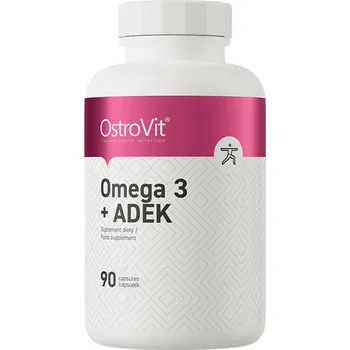 Fitness strava OstroVit Omega 3 + ADEK 90 kapslí