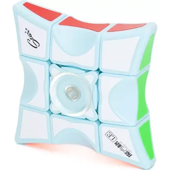 Gadget Fidget Spinner 1x3x3 QiYi Světle modrá s nálepkami