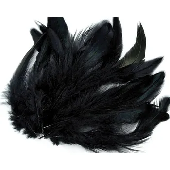 Peří slepičí délka 6-20 cm černá
