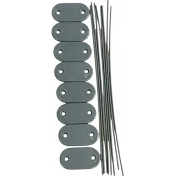 Stínicí plachta Upevňovací prvky z PVC pro balkonové nebo plotové zástěny GRAFITOVÁ 8 kusů Mybesthome