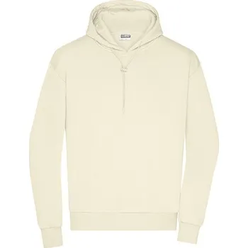 Pánská mikina James&amp;Nicholson Pánská mikina s kapucí 8034 Vanilla M