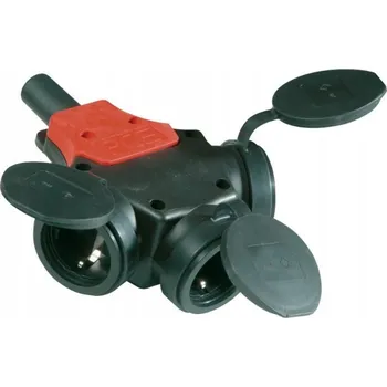 Elektrická zásuvka Zásuvka se zemnicím kontaktem, trojitá,