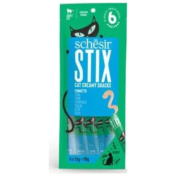 Pamlsek pro kočku Schesir S.p.A. Schesir Cat pochoutka Stix Liquid Snack tuňák 6x15g