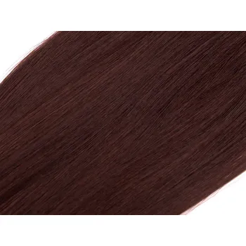 Výprodej - Vlasový příčesek s vlásenkou a stuhou - červenohnědá Varianta: 3 červenohnědá, Balení: 1 ks