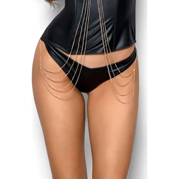 Dámské erotické kalhotky Svůdná tanga V-8325 černá - Axami L