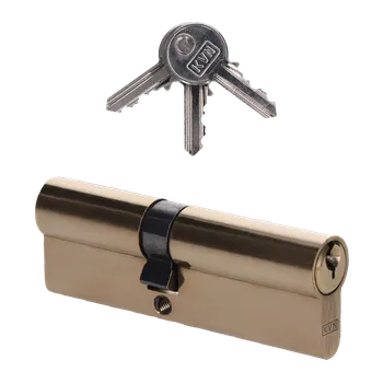 Vložka do dveří Cylindrická vložka EURO 40/50mm, mosazná, 3 klíče, šroub M5x65mm