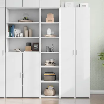 Příborník do zásuvky Skříň highboard černá 40 x 41 x 185 cm kompozitní dřevo