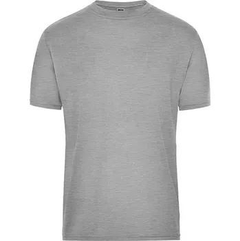 Pánská móda James&amp;Nicholson Pánské triko JN1808 Grey Heather 3XL