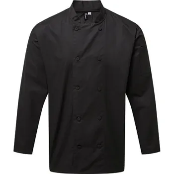 Gastro oděv Premier Workwear Kuchařská bunda s dlouhým rukávem PR903 Black 4XL