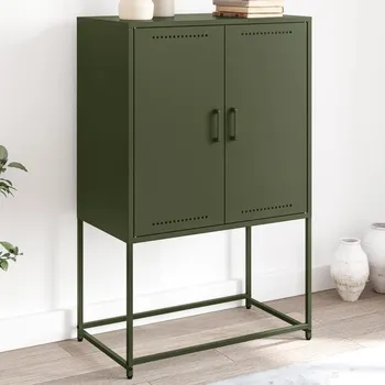 Příborník do zásuvky Skříň highboard bílá 68,5 x 38,5 x 107 cm ocel