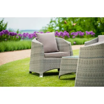 Zahradní sestava Sada zahradního nábytku kovová Dimenza šedá 4 ks