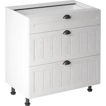 Kuchyňská skříňka Kuchyňská dolní skřínka PROWANSJA D80S3, Bílá/Borovice Andersen