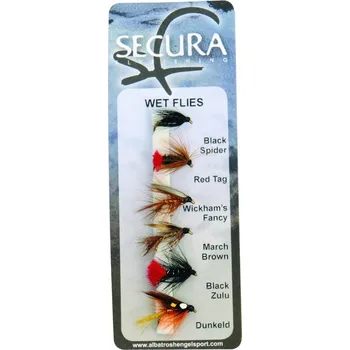 Umělá nástraha Secura Flyfishing Mušky Wet Flies 6 ks