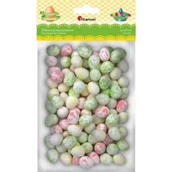 Velikonoční dekorace Velikonoční vajíčka, TŘÍBAREVNÁ ( 1,5x1,8 cm, 100 ks/bal.)