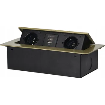 Elektrická zásuvka Orno černá USB Elektrická Zásuvka desku