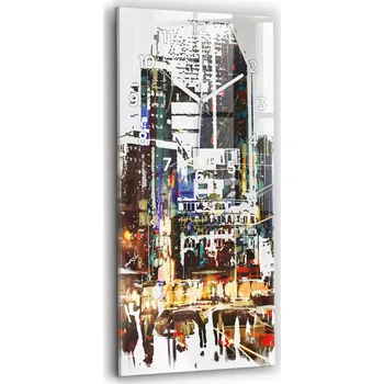 Hodiny Skleněné hodiny moderní nástěnné dekorativní Jork Město 30x60