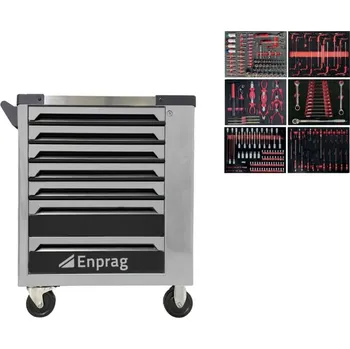 Dílenský vozík na nářadí XT-002 + sada nářadí v pěnové výplni