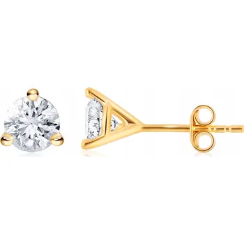 Náušnice Zlaté Náušnice FoxyJewellery puzetky, pozlacené stříbro 925 se zirkonem