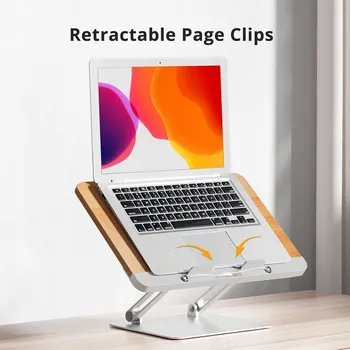 Stojan na knihu Stojan na kuchařky, Držák na knihy, Dřevěný stojan na notebook