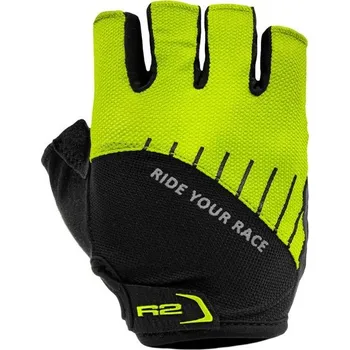 Cyklistické rukavice R2 Letní krátkoprsté rukavice R2 VOUK ATR19D, černo-fluo - XL