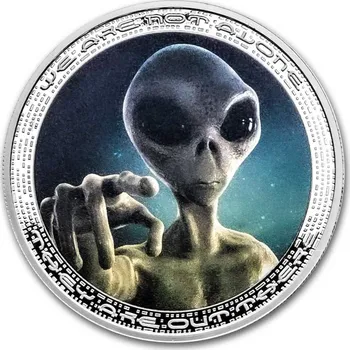 Stříbrná mince UFO & Aliens: Alien Face 1 Oz