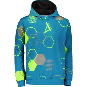 Pánská mikina Pánská funkční mikina premium ALTISPORT VOJ/ALM037MI01 PETROLEJOVÁ/ŽLUTÁ S