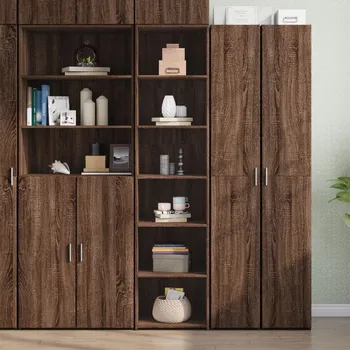 Příborník do zásuvky Skříň highboard černá 45 x 41 x 185 cm kompozitní dřevo