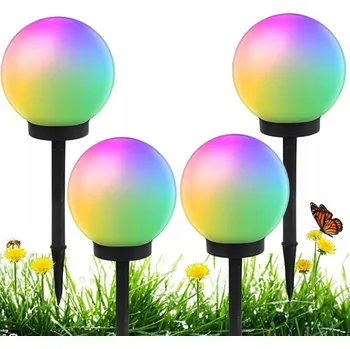 Venkovní osvětlení SOLÁRNÍ SVĚTLA ZAHRADNÍ LAMPY ZAPICHOVACÍ SILNÉ LED LAMPA KULE WIELOKOLOROWE
