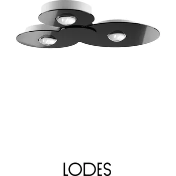 Lodes LED stropní svítidlo Bugia Triple, d. 52,5 cm, 3x15W Barva: Černá, Teplota světla: 3000K - teplá bílá